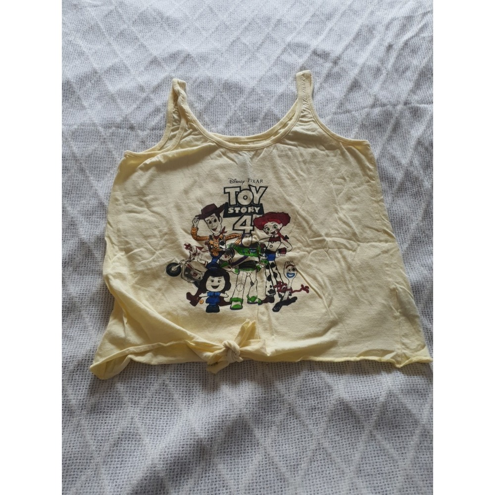 Disney Pixar Toy Story 4 Top Size S Yellow Tank Top Wood Jessie‎ Buzz Lightyear